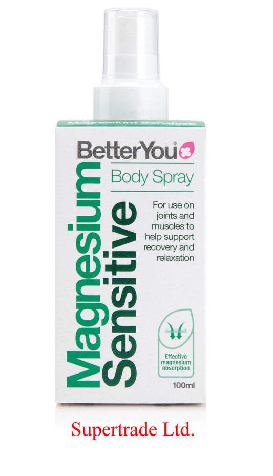 BetterYou Magnesium Oil Sensitive Body Spray For Joints & Muscles - 100ml