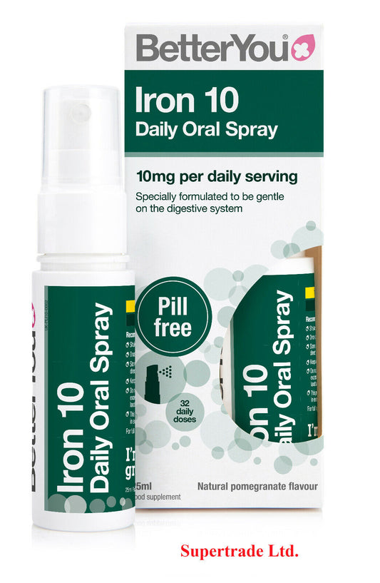 BetterYou Iron 10 Daily Oral Spray Natural Pomegranate Flavour - 25ml
