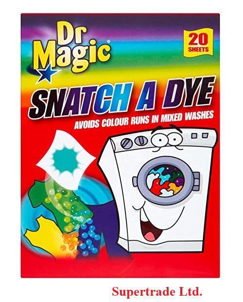 Dr Magic Snatch a Dye Avoids Colour Runs in Mixed Washes - 20 Sheets Laundry X 6