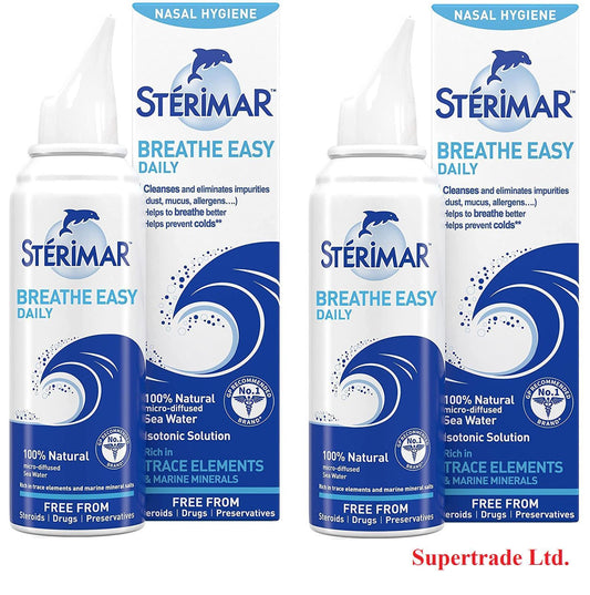 Sterimar Breathe Easy Daily Nasal Hygiene Isotonic Solution Spray - 100ml X 2