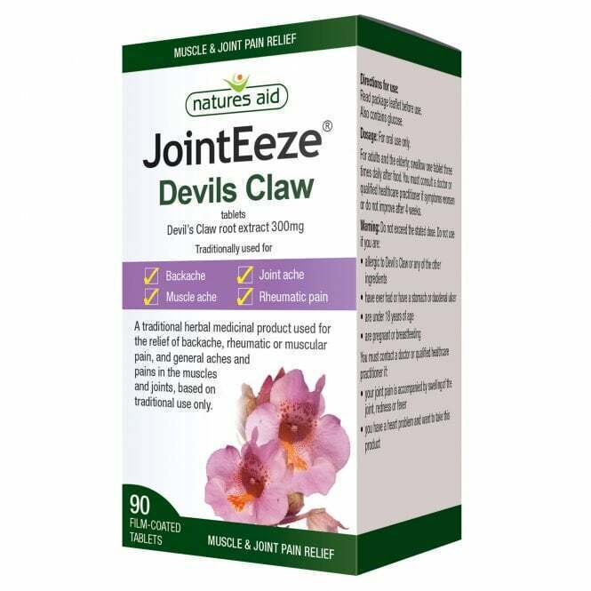 Natures Aid JointEeze Devils Claw Root Extract 300mg Muscle Joint 90 Tablets X 2