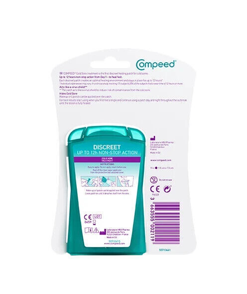 COMPEED Cold Sore Treatment Discreet Healing Patch - 15 Patches X 2