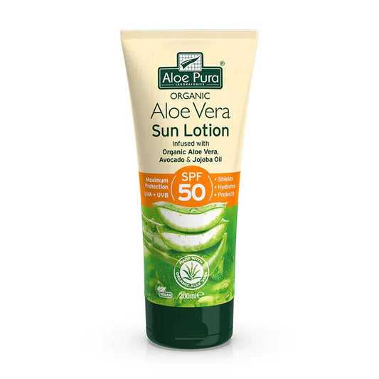 Aloe Pura Organic Aloe Vera Sun Lotion SPF50 Sun Protection Lotion - 200ml