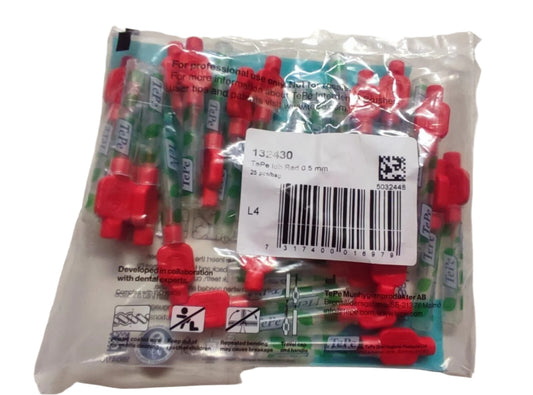TEPE Original Interdental brush Red Colours | Pack of 25 Brushes