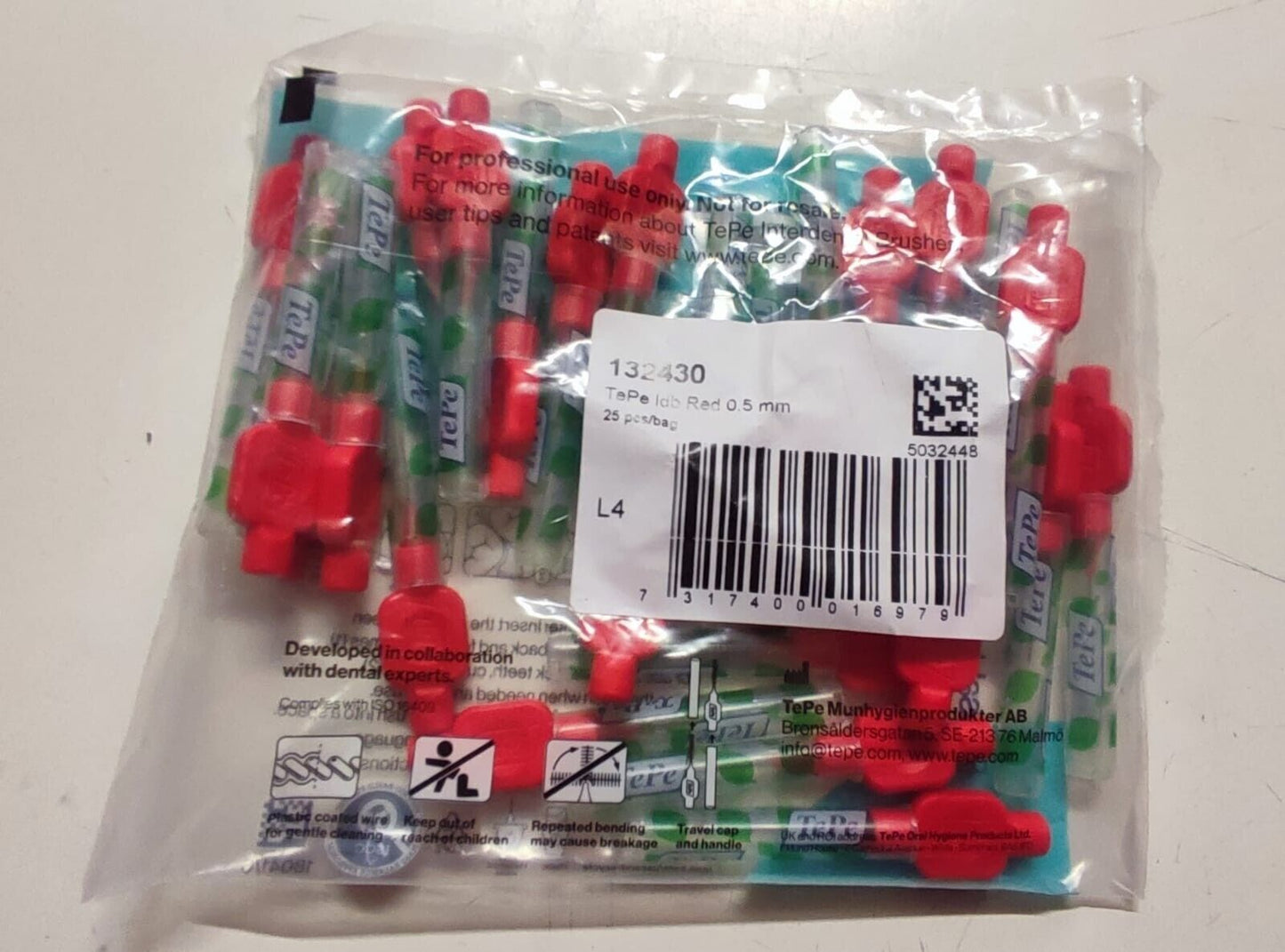 TEPE Original Interdental brush Red Colours | Pack of 25 Brushes