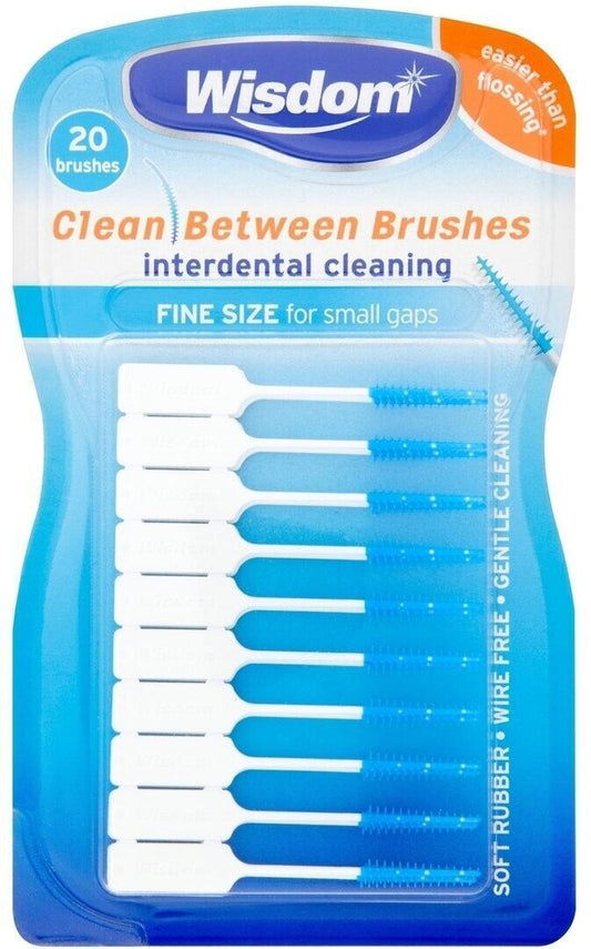 Wisdom Clean Between Interdental Brushes: Fine - Blue (20) X 6