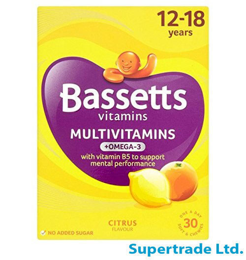 Bassetts Citrus Vitamin Multivitamins & Omega-3 12-18 Yrs - 30 Chewis