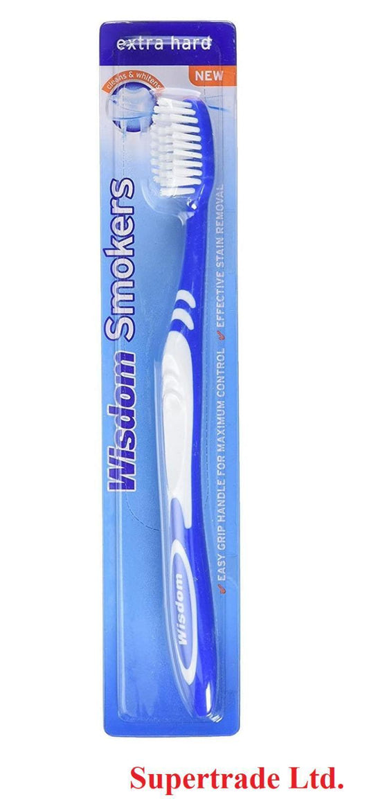 Wisdom Addis Smokers Stain Remover Toothbrush Extra Hard Filaments X 3