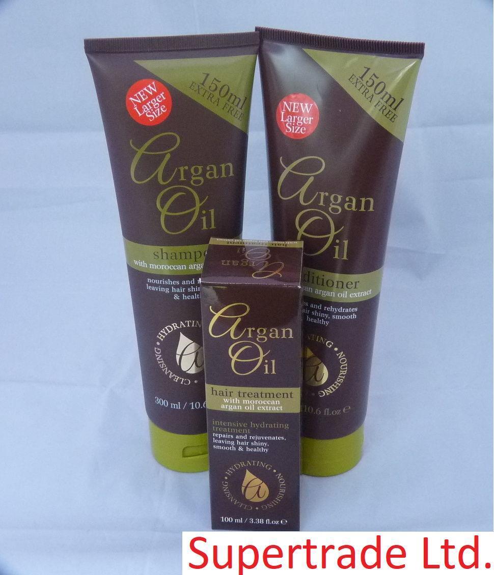 Argan Oil Moroccan Hair Treatment - 100ml & Shampoo - 300ml & Conditioner -300ml