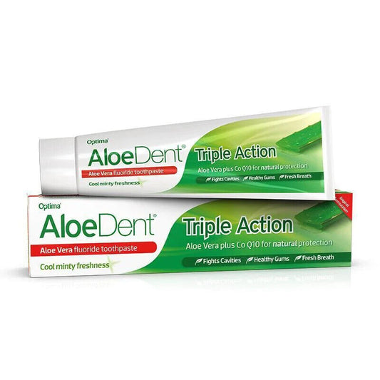 Aloe dent Aloe Vera With Fluoride Original Triple Action Toothpaste - 100ml X 6