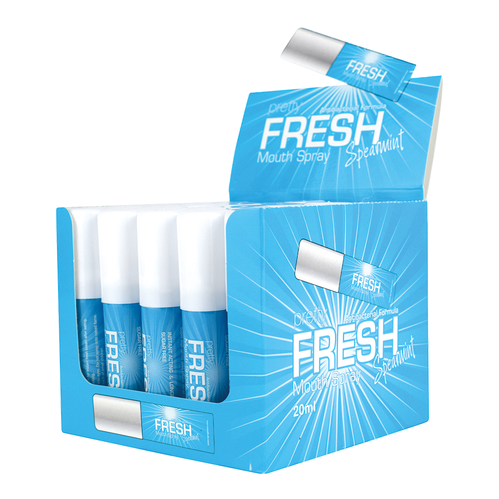 Pretty Mouth Spray Breath Freshener Spearmint Antibacterial Vegan - 20ml
