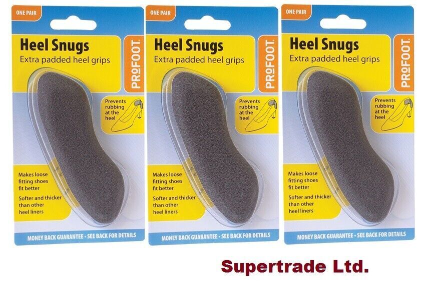 Profoot Heel Snugs for blisters and Discomfort, Foot Care Shoe Heel Grip Pad X 3