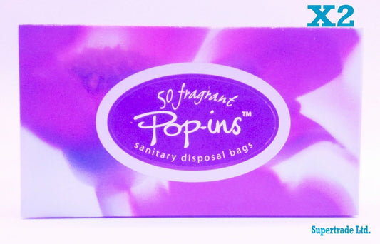 Pop-ins Robinson POP INS Popins Fragrant Sanitary Disposal 50 Bags Per Pack X 2