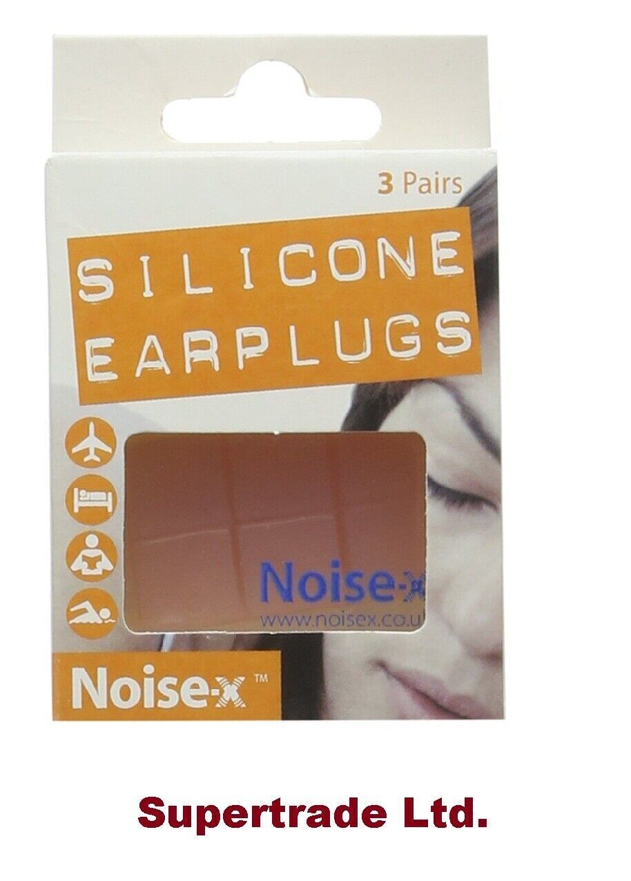Noise-X Silicone Ear Plugs Multipurpose Noise Reduction Ear Plugs 3 Pairs