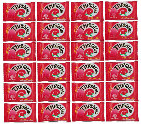 Throaties Strong Original Pastilles With Honey & Menthol To Ease Sore Throat X24