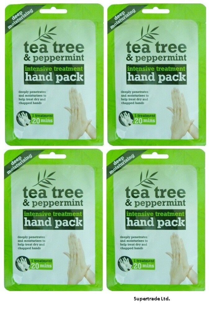 Tea Tree & Peppermint Deep Moisturising Hand Pack To Repair Dry Chopped Hand X 4