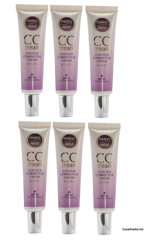 Osiris Avise CC Cream Color Corrector Cream SPF15 UV Protection Natural 35ml X 6