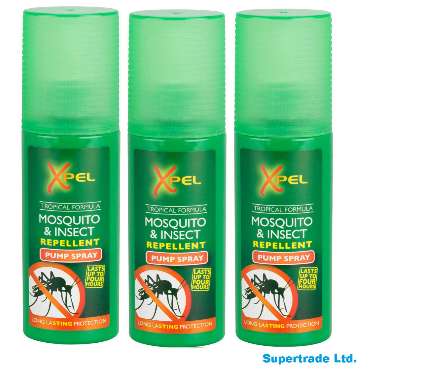 Xpel Mosquito & Insect Repellent Pump Spray Tropical Formula  70ml  X 3