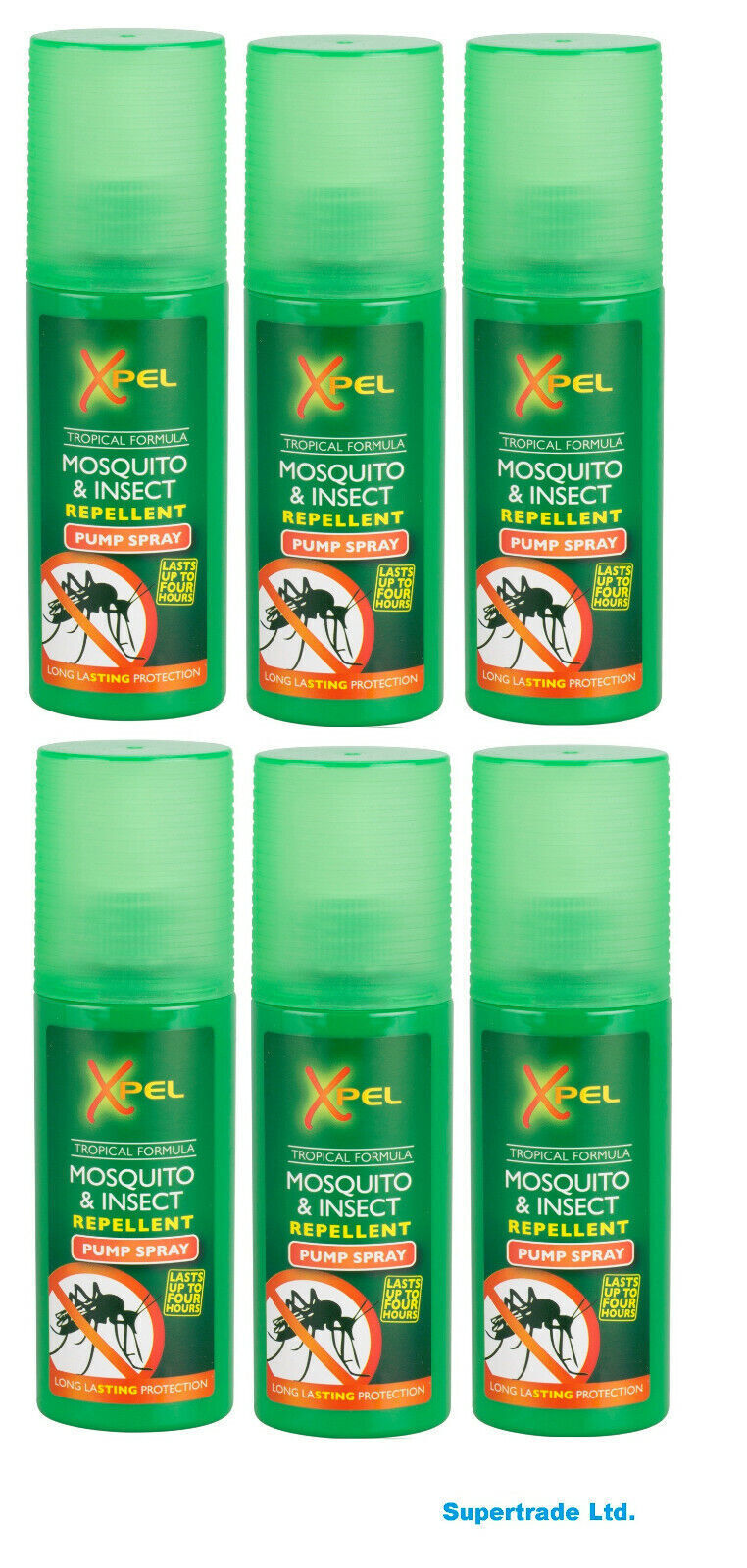 Xpel Mosquito & Insect Repellent Pump Spray Tropical Formula  70ml  X 6