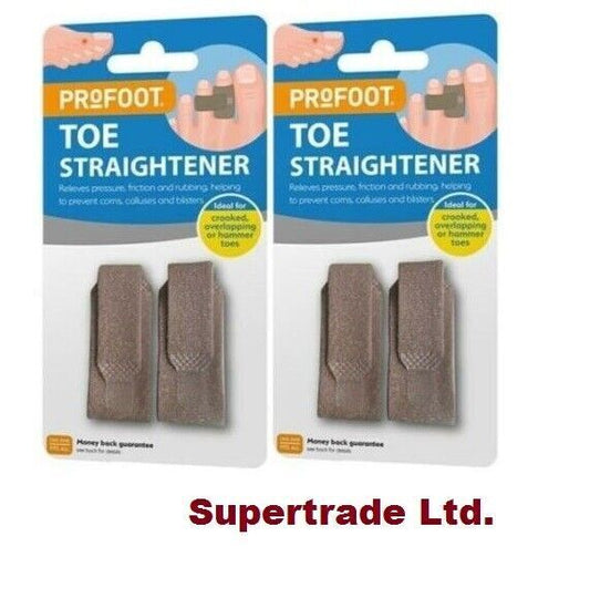PROFOOT Toe Straightener Ideal For Crooked Overlapping Or Hammer Toes X 2