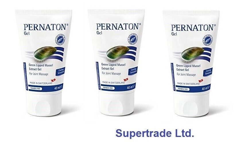 Pernaton Green Lipped Mussel Extract Gel for Joint Massage Pain Relief 40ml X 3