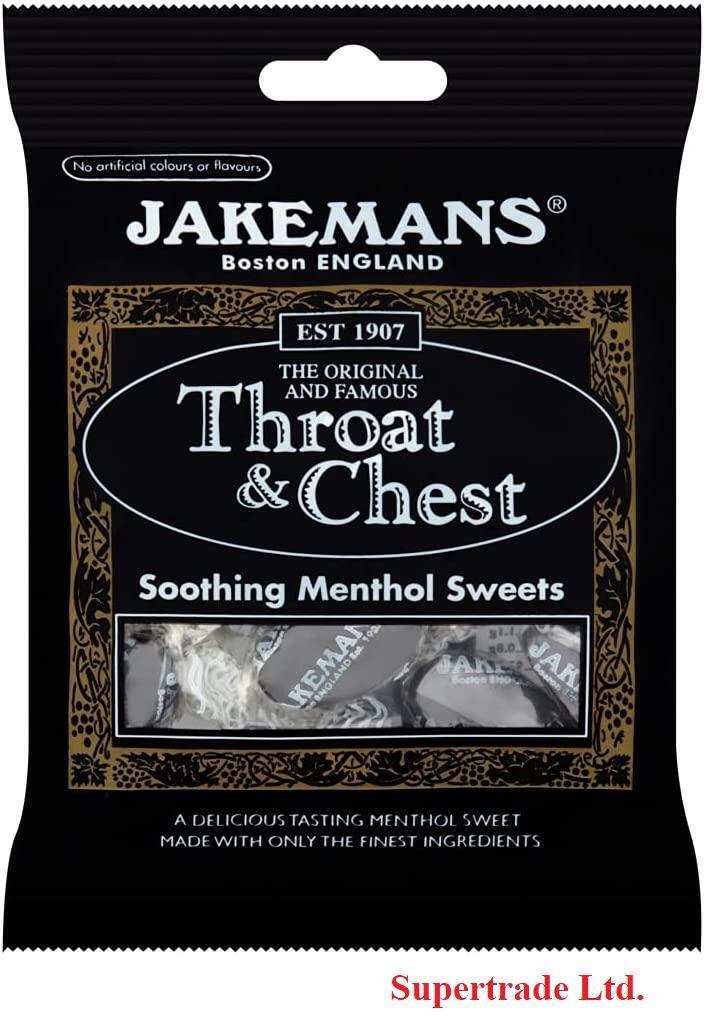 Jakemans Throat & Chest Soothing Menthol Sweets Bags - 73g