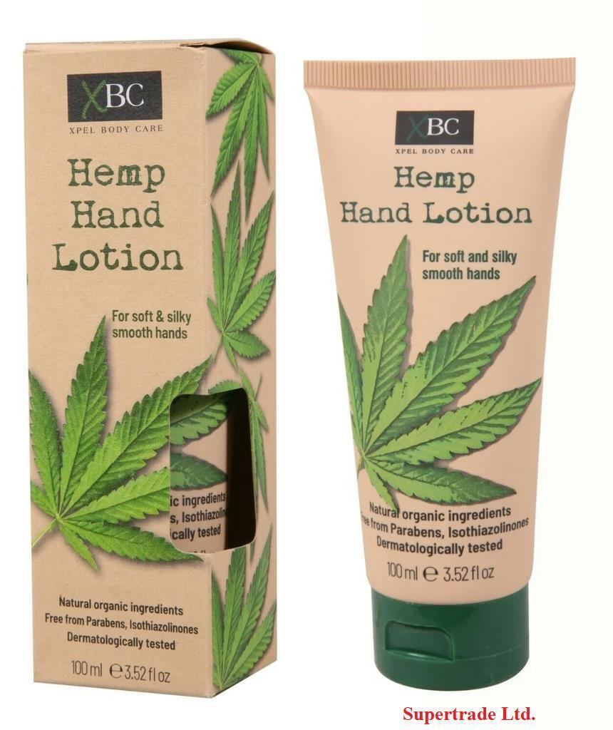 XBC Hemp Hand Lotion Cream Natural Organic Paraben Free Moisturiser - 100ml X 3