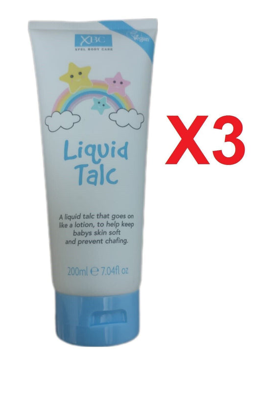 Liquid Talc 200ml XBC Xpel Body Care, for soft skin and prevent Chafting  X 3