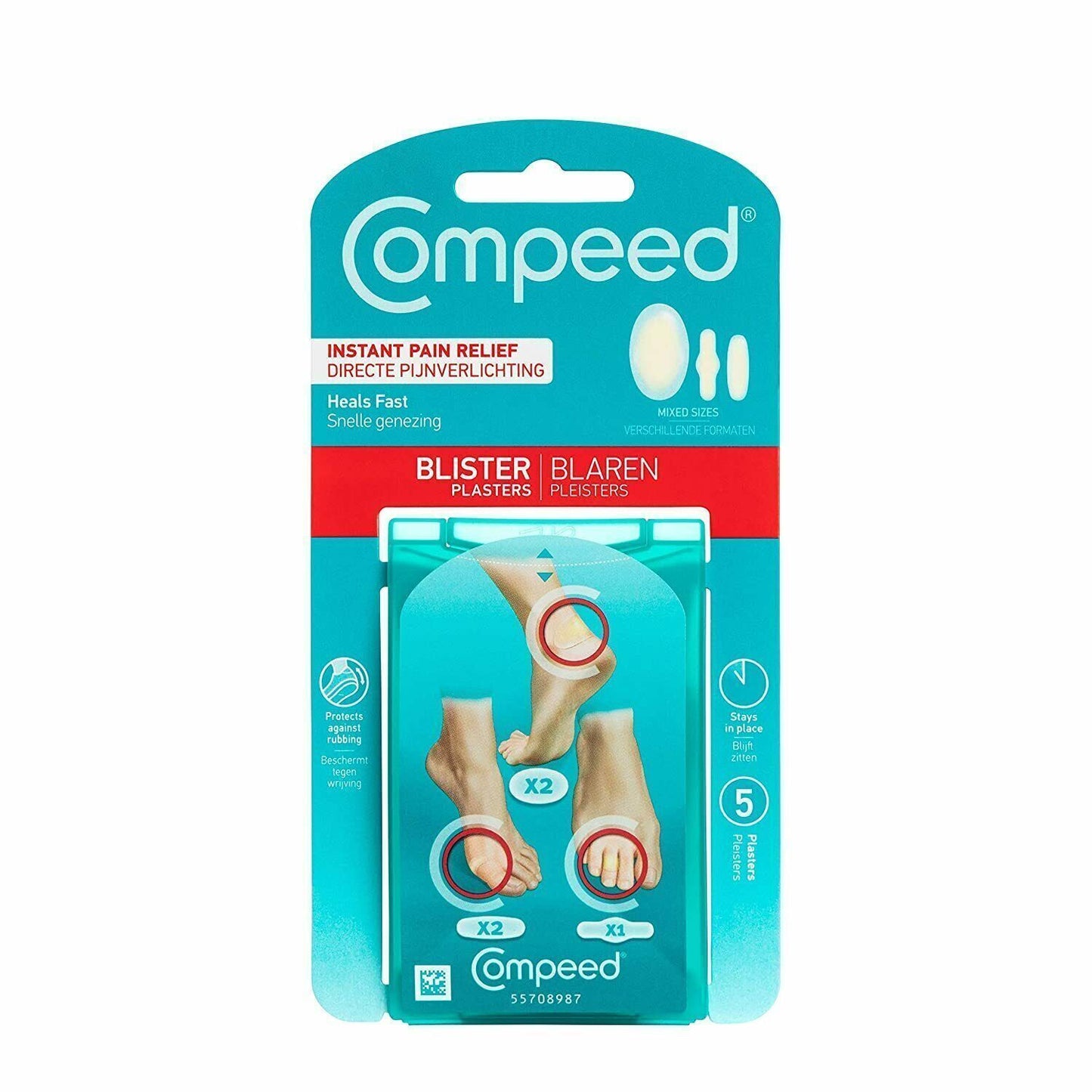 2 X Compeed Blister Plasters Pain Relieving Plasters Multiple Pack & Mixed Sizes