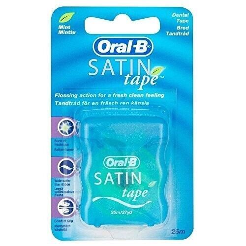 Oral-B 25m Satin Dental Tape Original New - Mint Flavour