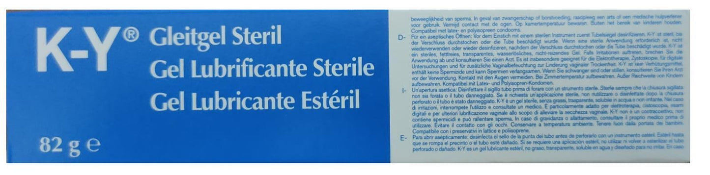 K-Y KY Jelly Sterile Tube Personal Lubricant Gel - 82g