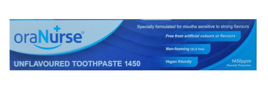 Oranurse Unflavoured Toothpaste 1450ppm Fluoride Protection - 50ml