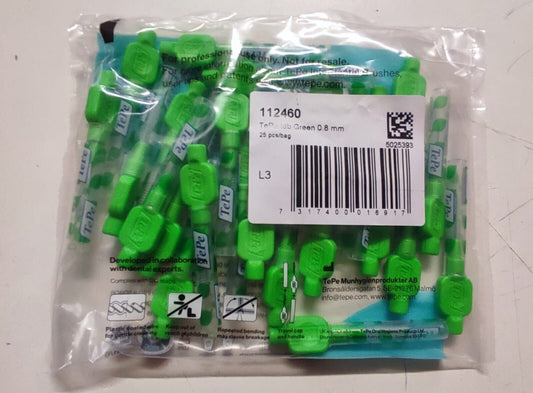 TEPE Original Interdental brush Green Colours | Pack of 25 Brushes