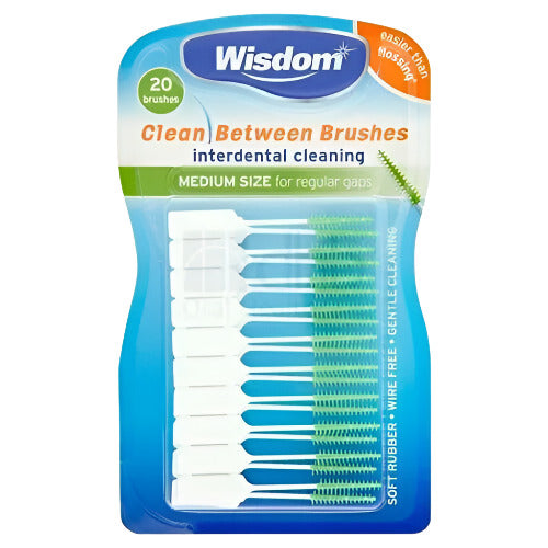 Wisdom Clean Between Interdental Brushes: Medium - Green (20) X 6