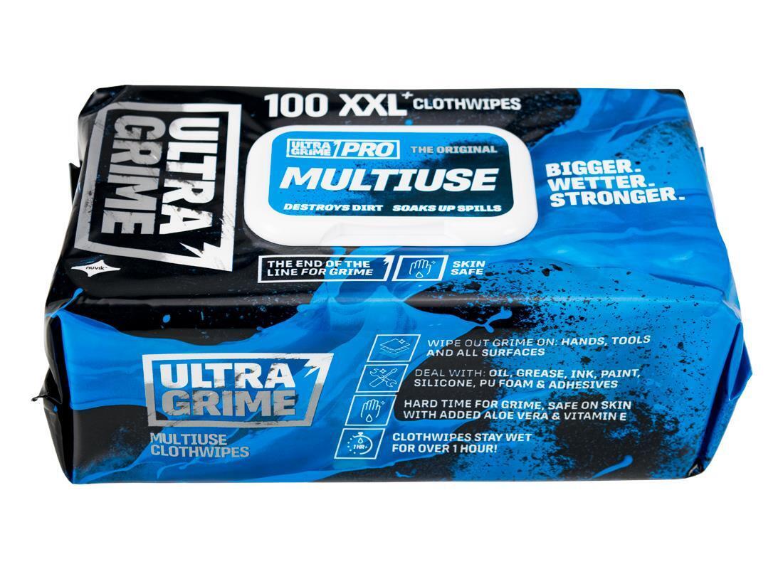 UltraGrime PRO XXL+ Multiuse Clothwipes 100pack X 4