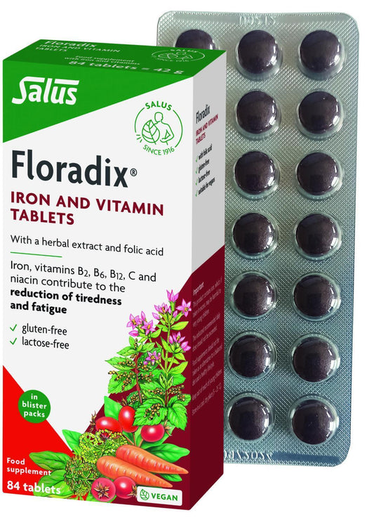 Floradix Iron & Vitamin With a Herbal Extract Folic Acid Supplement - 84 Tablets
