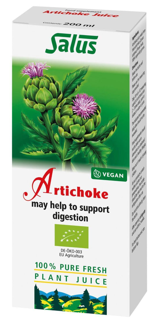 Salus Artichoke Organic 100% Pure Fresh Plant Juice Vegan - 200 ml