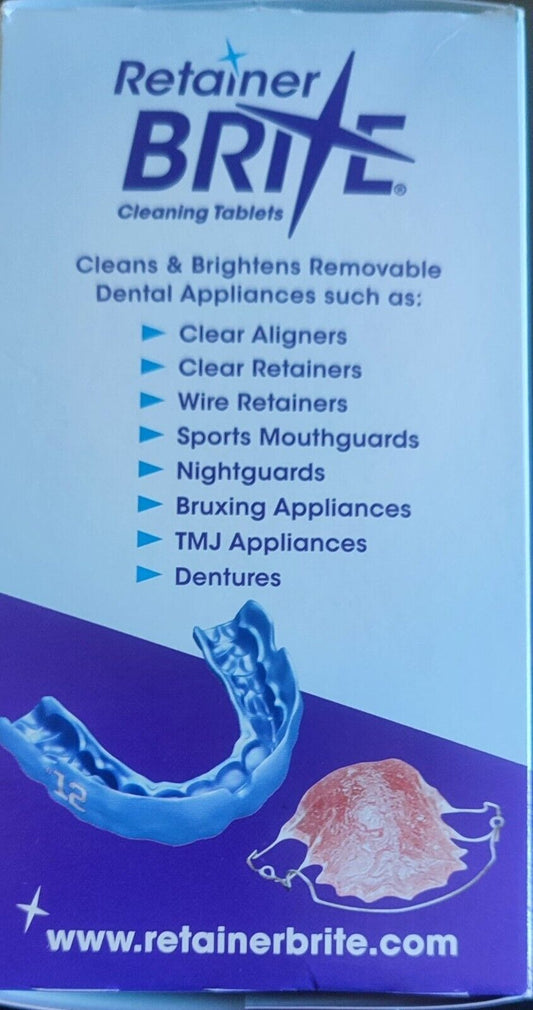 Retainer Brite Mouth guard Tablets Supply of Cleaner - 24 Tablets ( Unboxed )