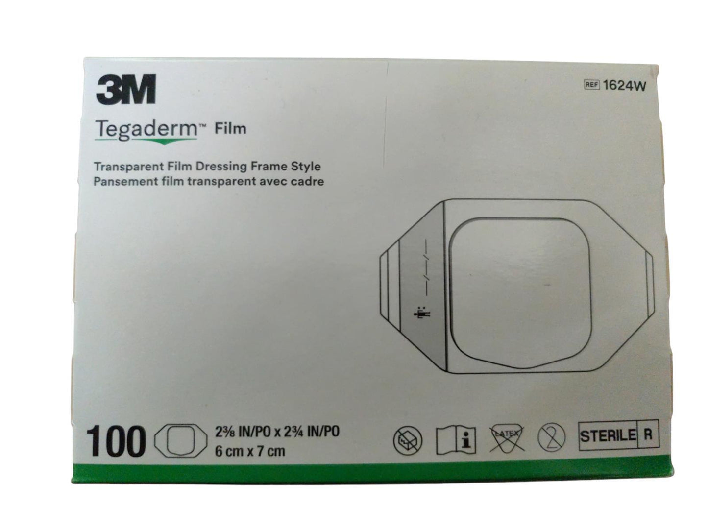 3M Tegaderm Film Dressings Frame Style 6cm x 7cm 1624W Multi Packs