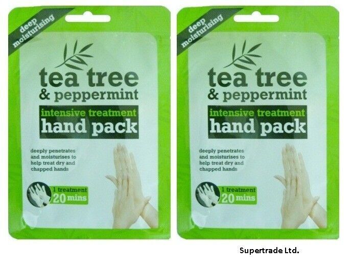 Tea Tree & Peppermint Deep Moisturising Hand Pack To Repair Dry Chopped Hand X 2