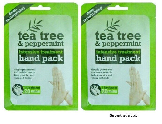 Tea Tree & Peppermint Deep Moisturising Hand Pack To Repair Dry Chopped Hand X 2