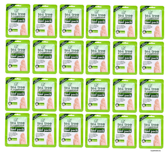 Tea Tree Peppermint Deep Moisturising Foot Pack soften Cracked & Split Heel X 24