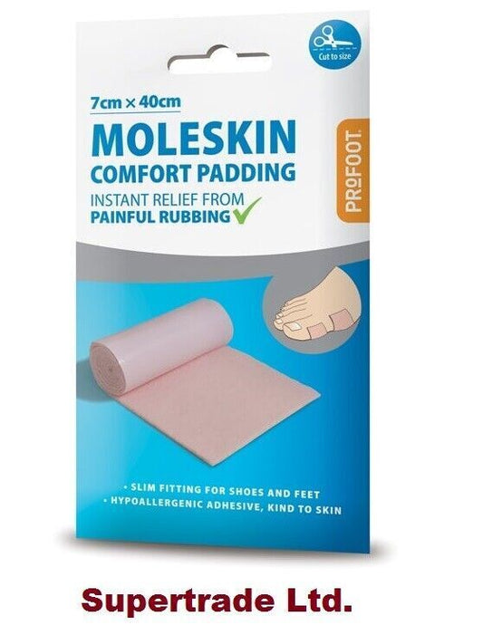 Profoot Moleskin Comfort Padding Sheet Instantly Relieves Friction 7cnX40cm