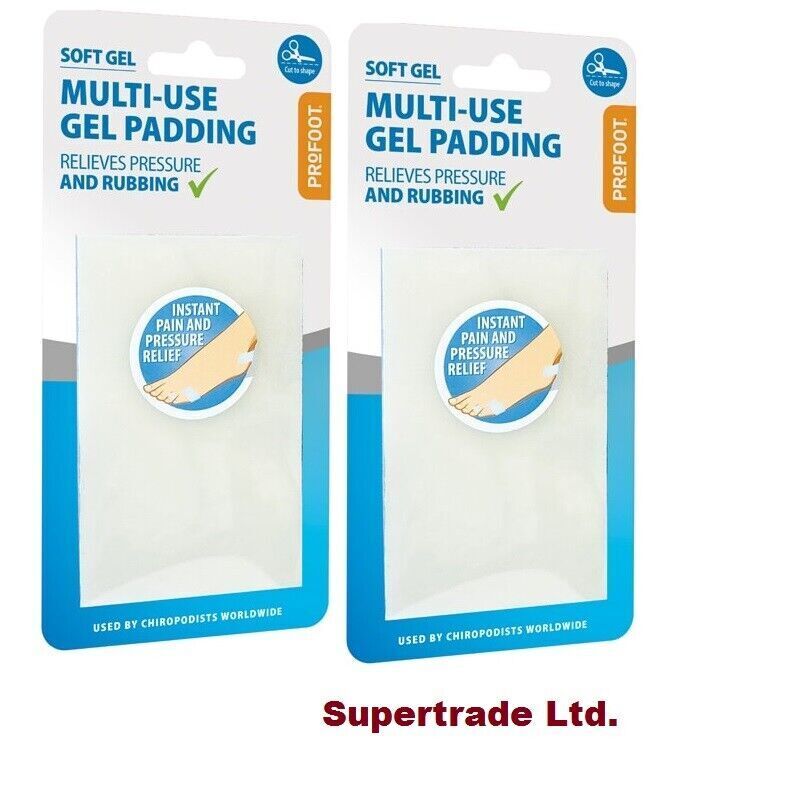 Profoot Soft Gel Multi Use Gel Padding Relieves Pressure & Rubbing Friction  X 2