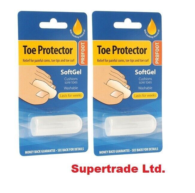 Profoot SoftGel Toe & Finger Protector Corn Toe Tips/ Curl One Size Fits All X 2