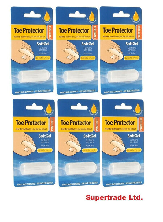 Profoot SoftGel Toe & Finger Protector Corn Toe Tips/ Curl One Size Fits All X 6