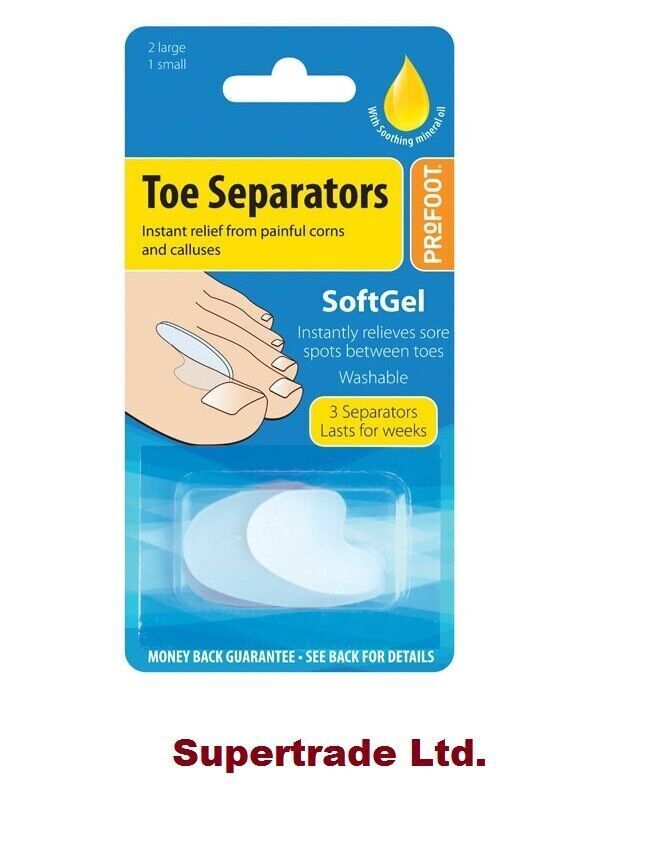 Profoot SoftGel Toe Separators Corns/Calluses Relief With Soothing Mineral Oil