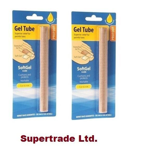 Profoot Soft Gel Tube Ideal For Corns Bunions & Hammer Toe Washable Reusable X 2