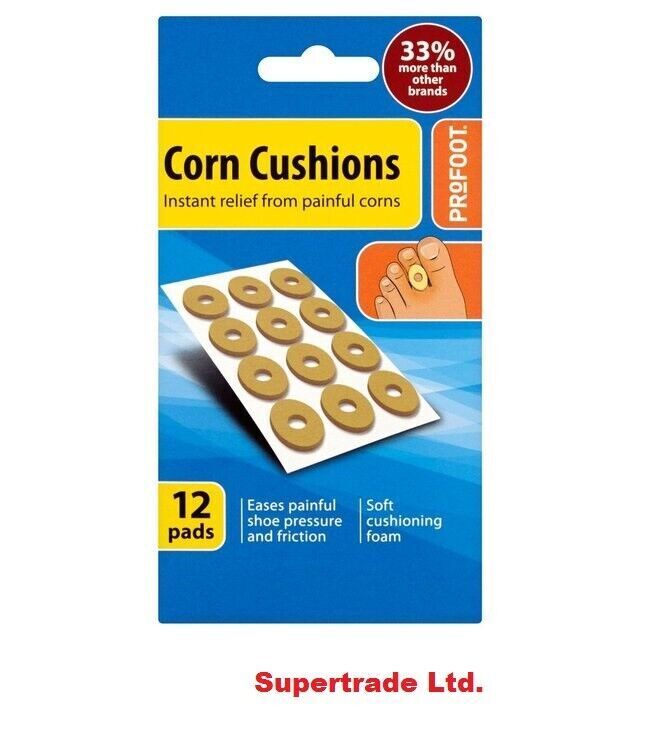 ProFoot Corn Cushions 12 Pads Instant Relief From Painful Corns