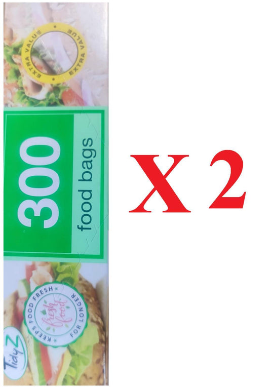 Tidyz Food & Freezer Bags Standard Extra Value Roll Of 300 X 2